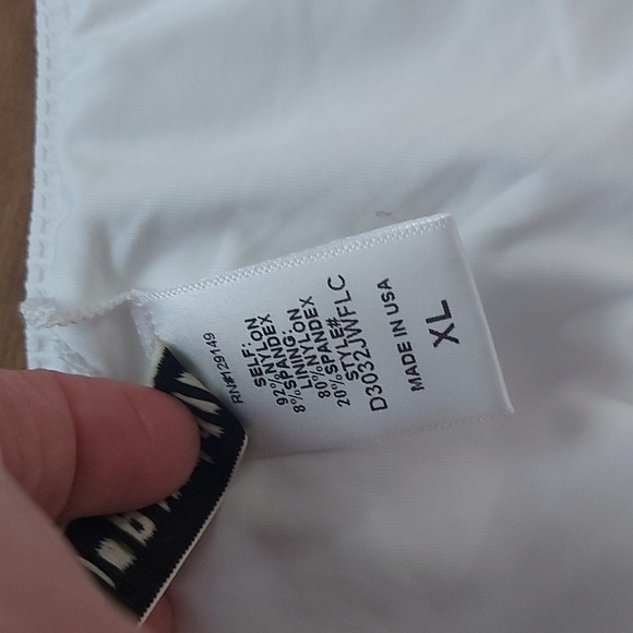 NWT Dippin Daisys Nocturnal Bikini Bottoms. White Textured Cheeky Size XL - Picture 8 of 10